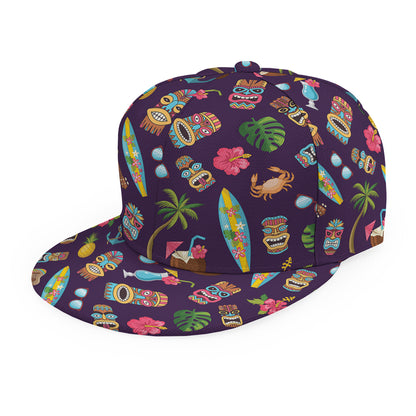Summer Totem Pattern Print Snapback Cap