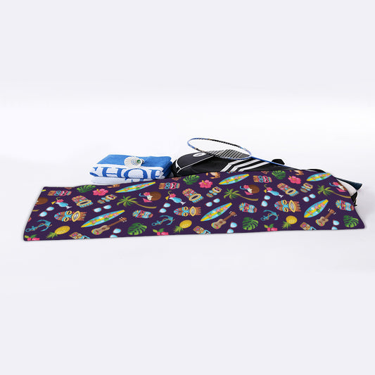Summer Totem Pattern Print Sports Towel