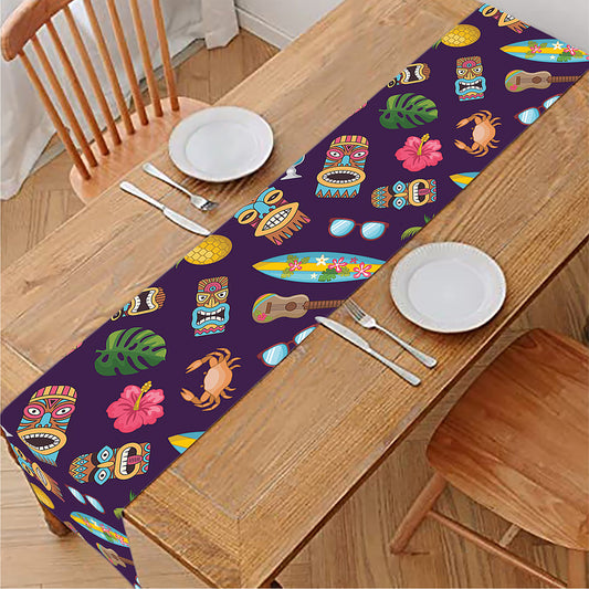 Summer Totem Pattern Print Table Runner