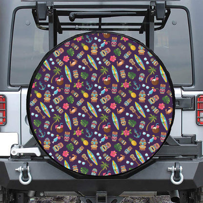 Summer Totem Pattern Print Tire Cover