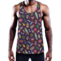 Summer Totem Pattern Print Men's Workout Tank Top