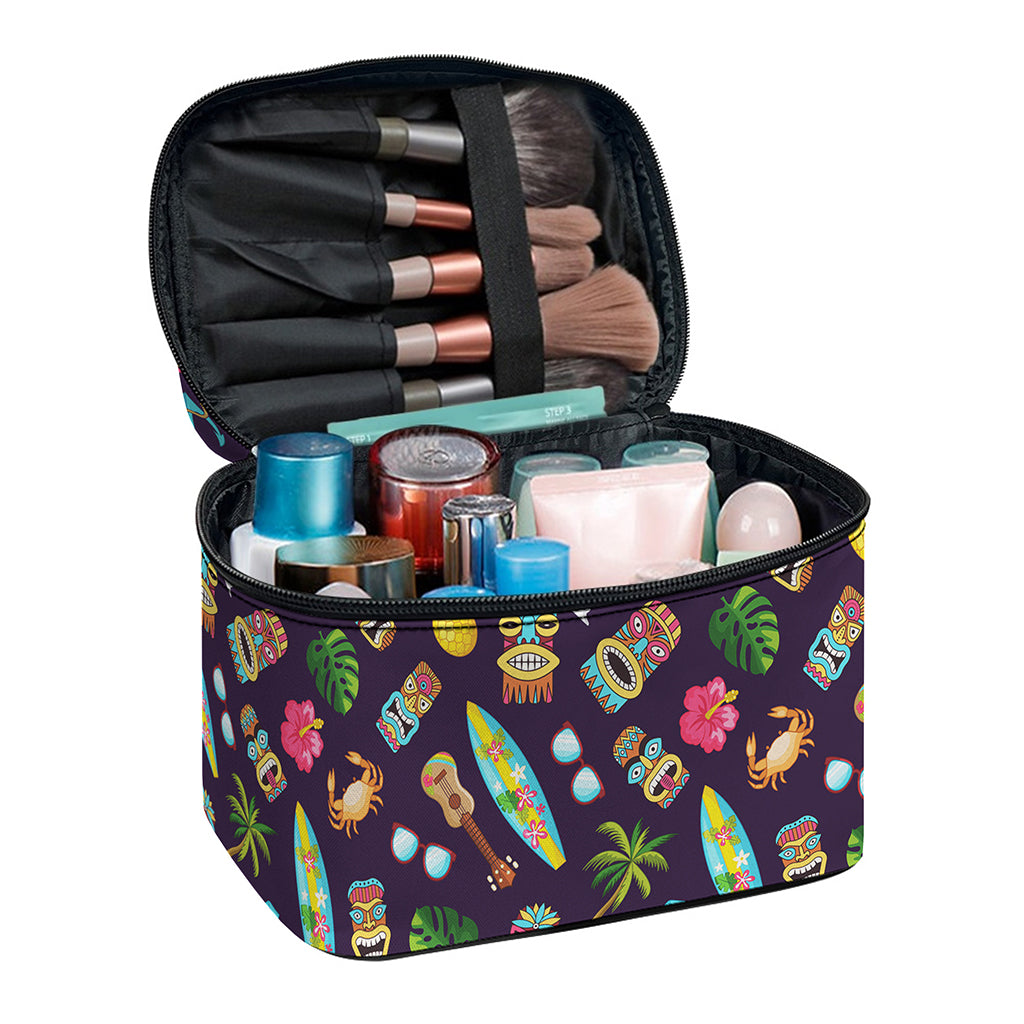Summer Totem Pattern Print Travel Makeup Bag
