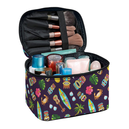 Summer Totem Pattern Print Travel Makeup Bag