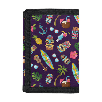 Summer Totem Pattern Print Trifold Wallet