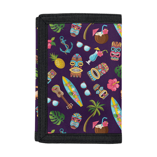 Summer Totem Pattern Print Trifold Wallet