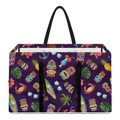 Summer Totem Pattern Print Utility Tote Bag