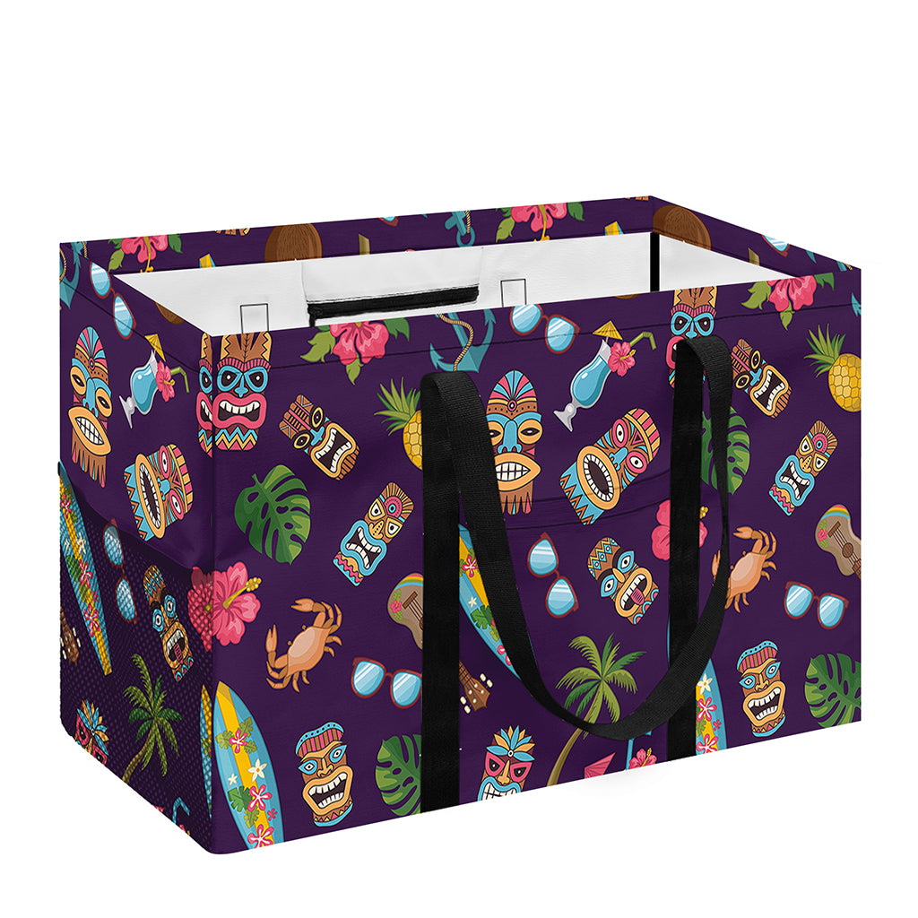 Summer Totem Pattern Print Utility Tote Bag