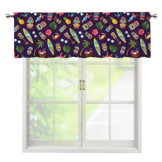 Summer Totem Pattern Print Window Valance