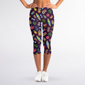 Summer Totem Pattern Print Women's Capri Leggings