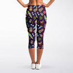 Summer Totem Pattern Print Women's Capri Leggings