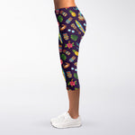 Summer Totem Pattern Print Women's Capri Leggings
