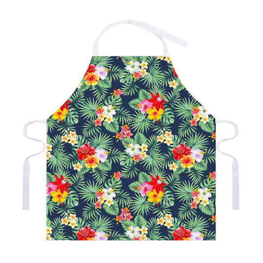 Summer Tropical Hawaii Pattern Print Adjustable Apron
