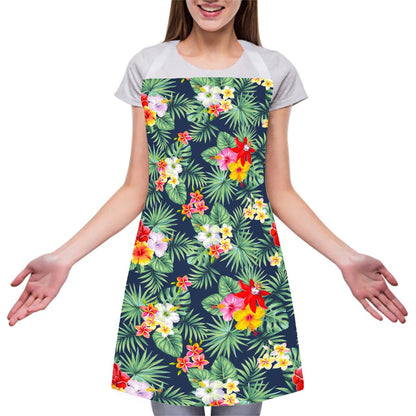 Summer Tropical Hawaii Pattern Print Adjustable Apron