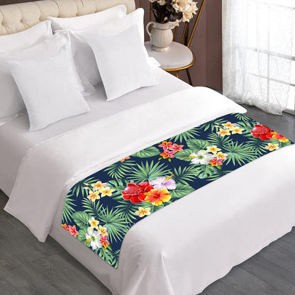 Summer Tropical Hawaii Pattern Print Bed Runner