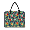 Summer Tropical Hawaii Pattern Print Canvas Tote Bag