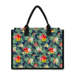 Summer Tropical Hawaii Pattern Print Canvas Tote Bag