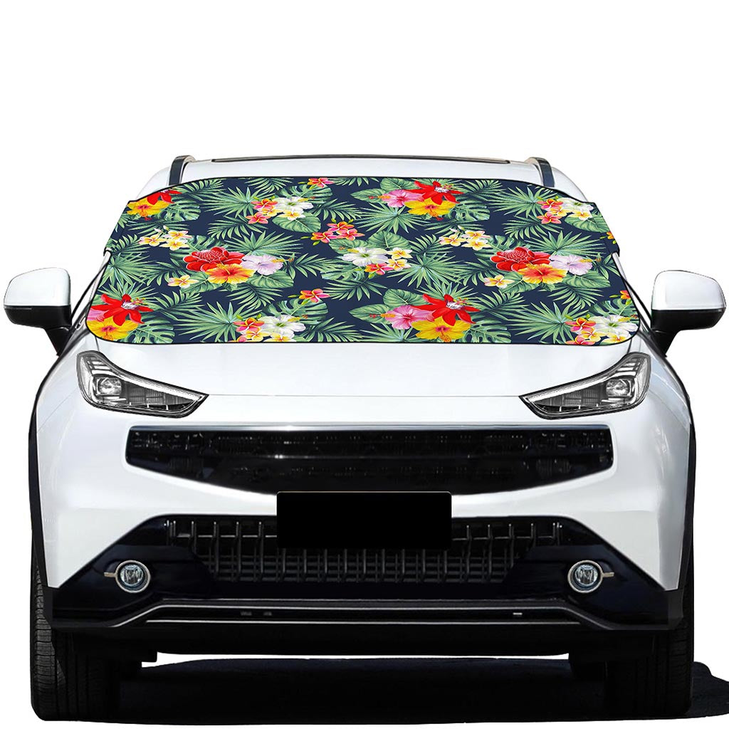 Summer Tropical Hawaii Pattern Print Car Windshield Snow Cover
