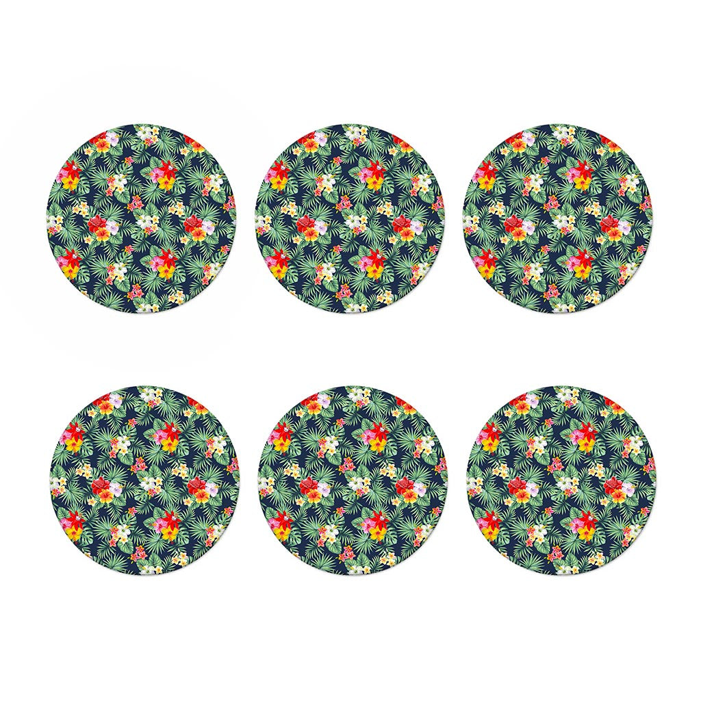 Summer Tropical Hawaii Pattern Print Coaster Set