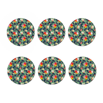 Summer Tropical Hawaii Pattern Print Coaster Set