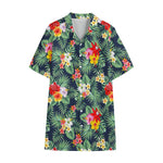 Summer Tropical Hawaii Pattern Print Cotton Hawaiian Shirt
