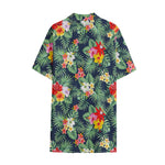 Summer Tropical Hawaii Pattern Print Cotton Hawaiian Shirt