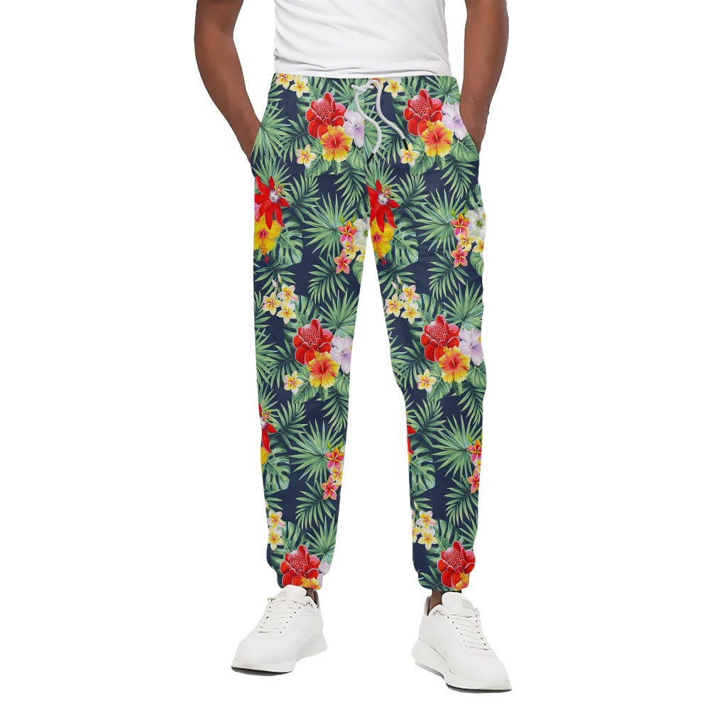 Summer Tropical Hawaii Pattern Print Cotton Pants