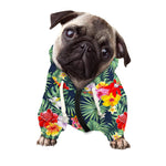 Summer Tropical Hawaii Pattern Print Dog Zip Up Hoodie