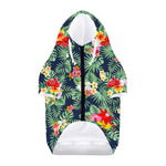 Summer Tropical Hawaii Pattern Print Dog Zip Up Hoodie