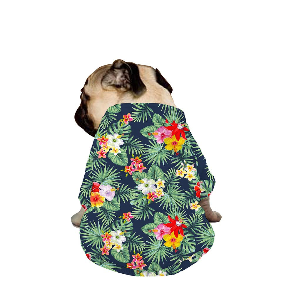 Summer Tropical Hawaii Pattern Print Dog Zip Up Jacket