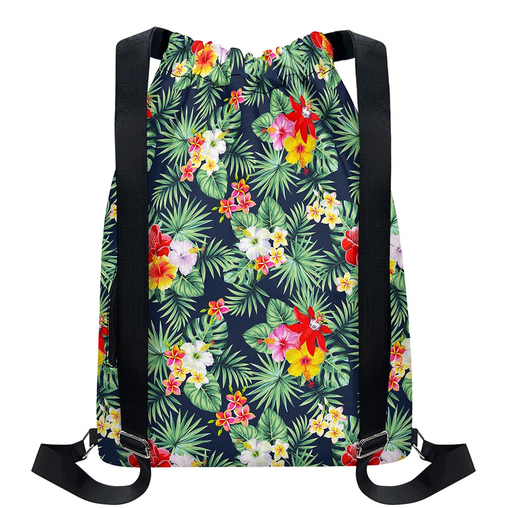 Summer Tropical Hawaii Pattern Print Drawstring Backpack