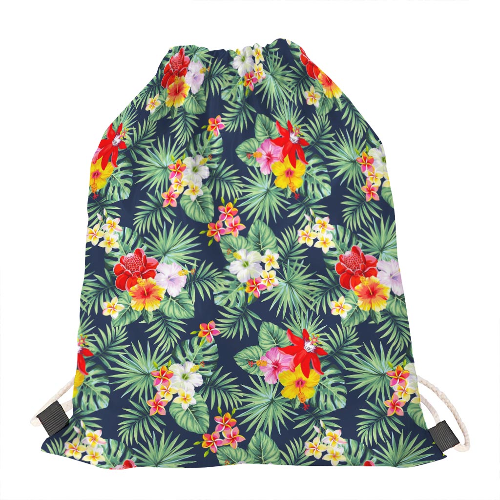 Summer Tropical Hawaii Pattern Print Drawstring Bag
