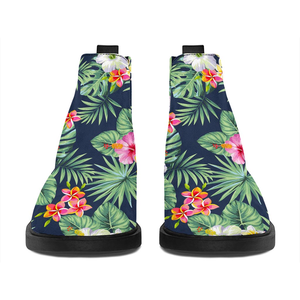 Summer Tropical Hawaii Pattern Print Flat Ankle Boots