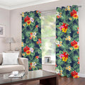 Summer Tropical Hawaii Pattern Print Grommet Curtains