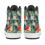 Summer Tropical Hawaii Pattern Print High Top Leather Sneakers