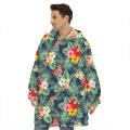 Summer Tropical Hawaii Pattern Print Hoodie Blanket