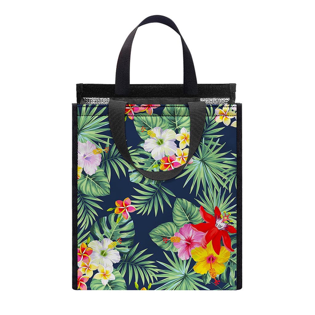 Summer Tropical Hawaii Pattern Print Insulated Lunch Tote