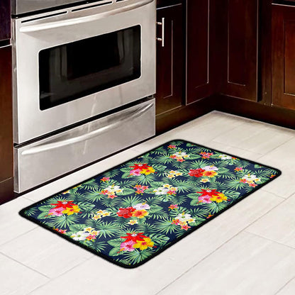 Summer Tropical Hawaii Pattern Print Kitchen Mat