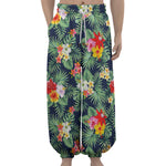 Summer Tropical Hawaii Pattern Print Lantern Pants