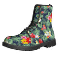 Summer Tropical Hawaii Pattern Print Lace-Up Boots