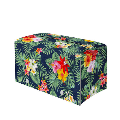 Summer Tropical Hawaii Pattern Print Leather Tissue Box Cover