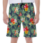 Summer Tropical Hawaii Pattern Print Men's Beach Shorts