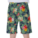 Summer Tropical Hawaii Pattern Print Men's Beach Shorts