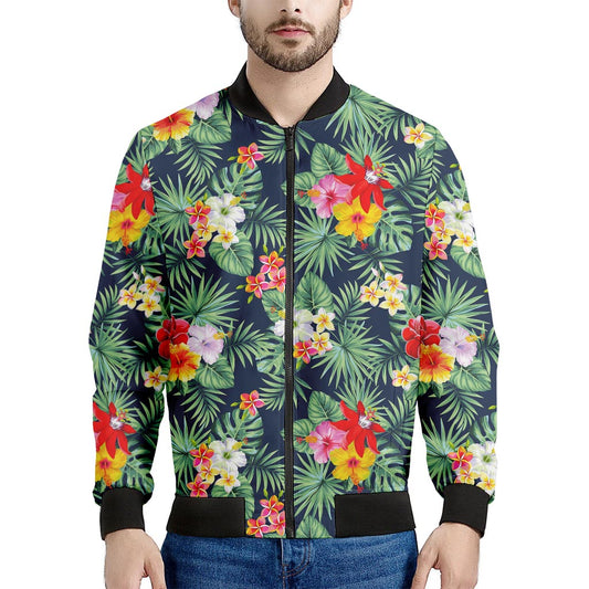 Summer Tropical Hawaii Pattern Print Men's Bomber Jacket