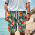 Summer Tropical Hawaii Pattern Print Men's Cargo Shorts