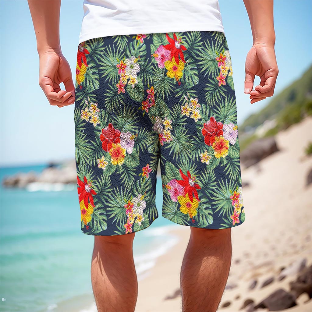 Summer Tropical Hawaii Pattern Print Men's Cargo Shorts