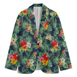 Summer Tropical Hawaii Pattern Print Men's Cotton Blazer