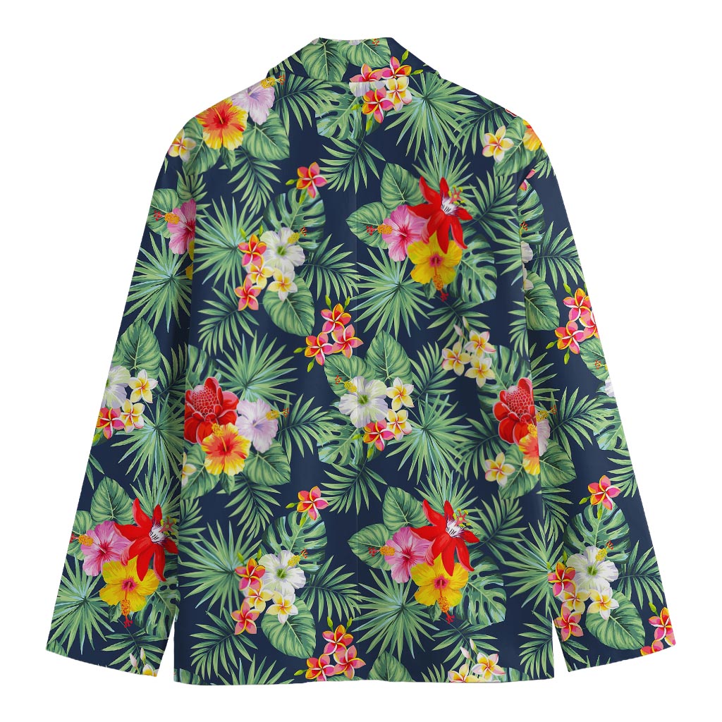 Summer Tropical Hawaii Pattern Print Men's Cotton Blazer