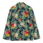 Summer Tropical Hawaii Pattern Print Men's Cotton Blazer