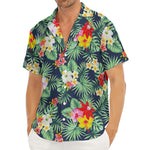 Summer Tropical Hawaii Pattern Print Men's Deep V-Neck Shirt