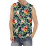 Summer Tropical Hawaii Pattern Print Men's Fitness Tank Top